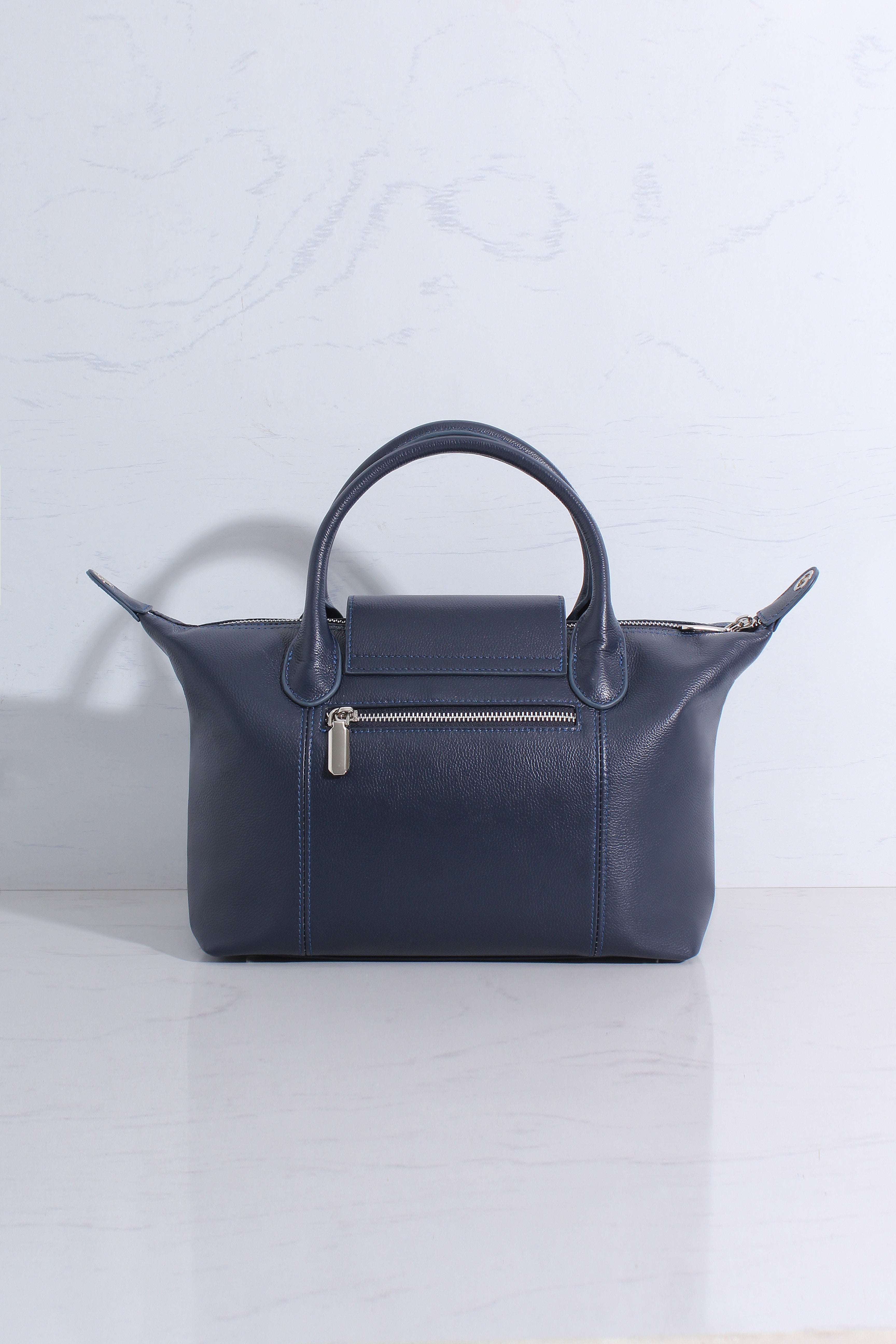 Leather Dual Tote Crossbody Bag