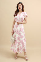 Floral Ruffle Midi Dress