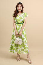 Floral Ruffle Midi Dress