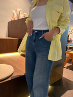 High Waisted Wide Leg Denim Pants