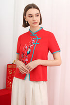 Cressidana Classic Embroidery Modern CNY Top