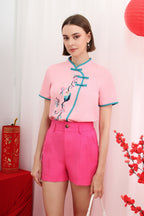 Cressidana Classic Embroidery Modern CNY Top