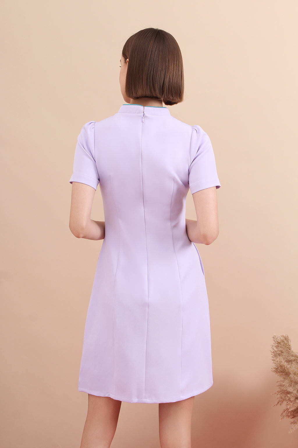 Heritage Bloom Mandarin Collar Dress
