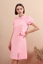 Lotus Knot Two Piece Puff Sleeve