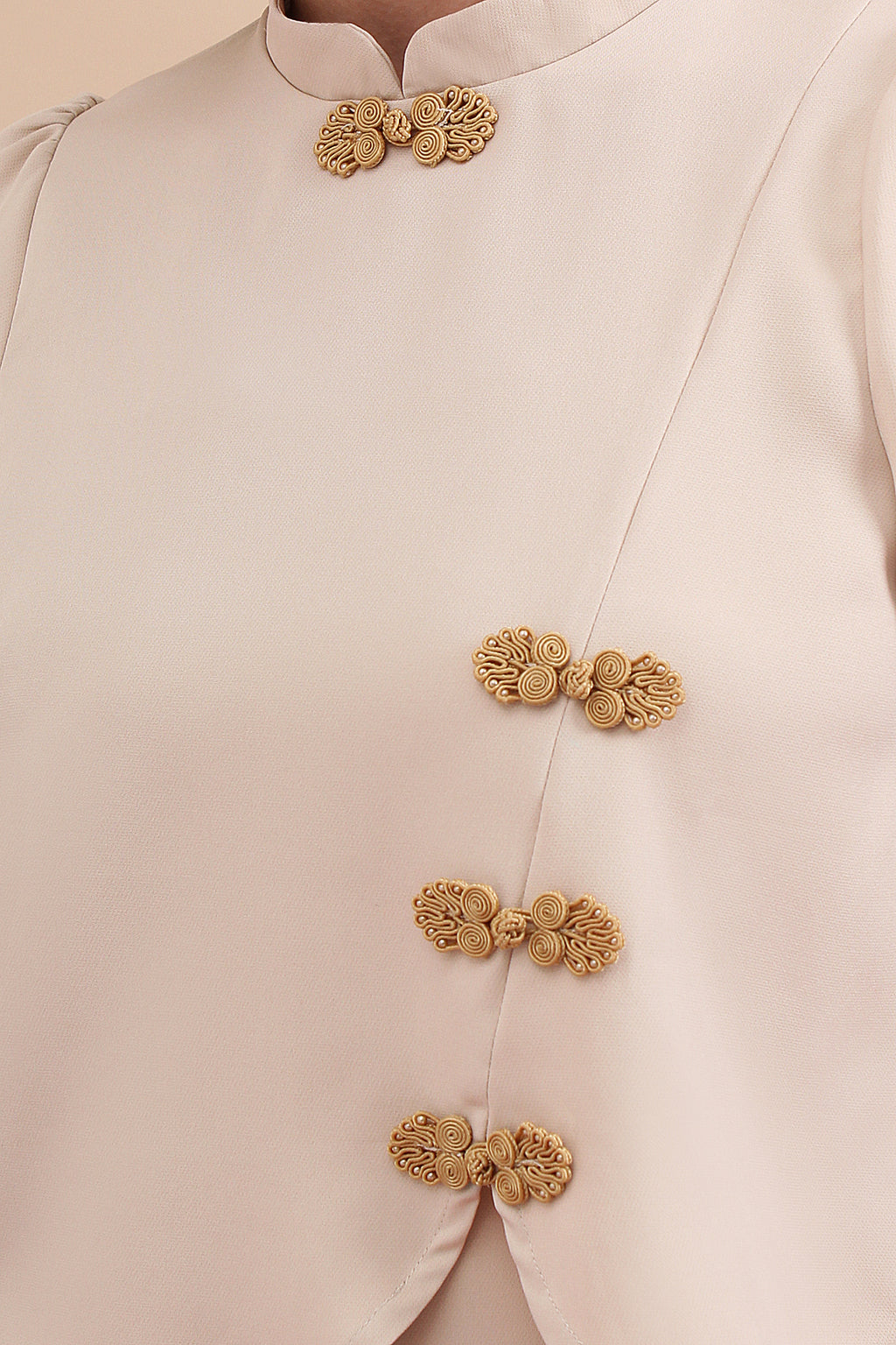 Lotus Knot Two Piece Puff Sleeve