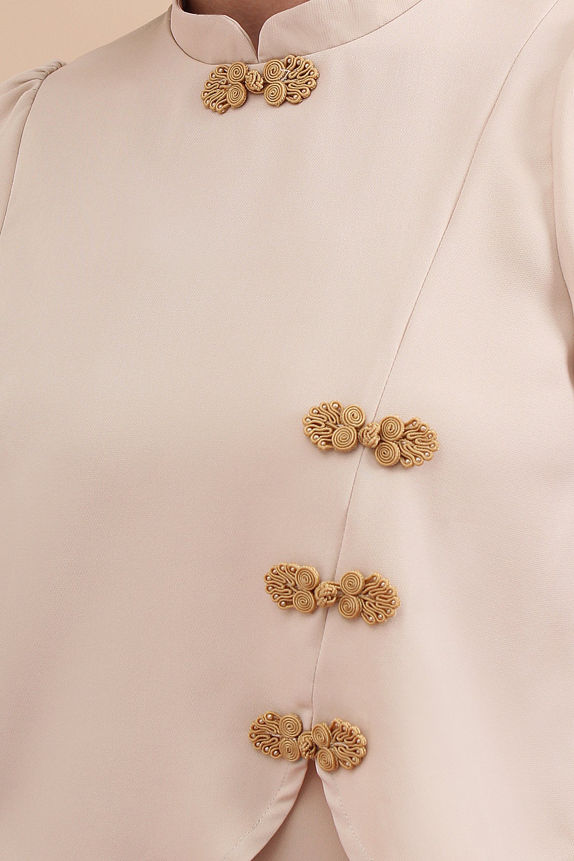 Lotus Knot Two Piece Puff Sleeve