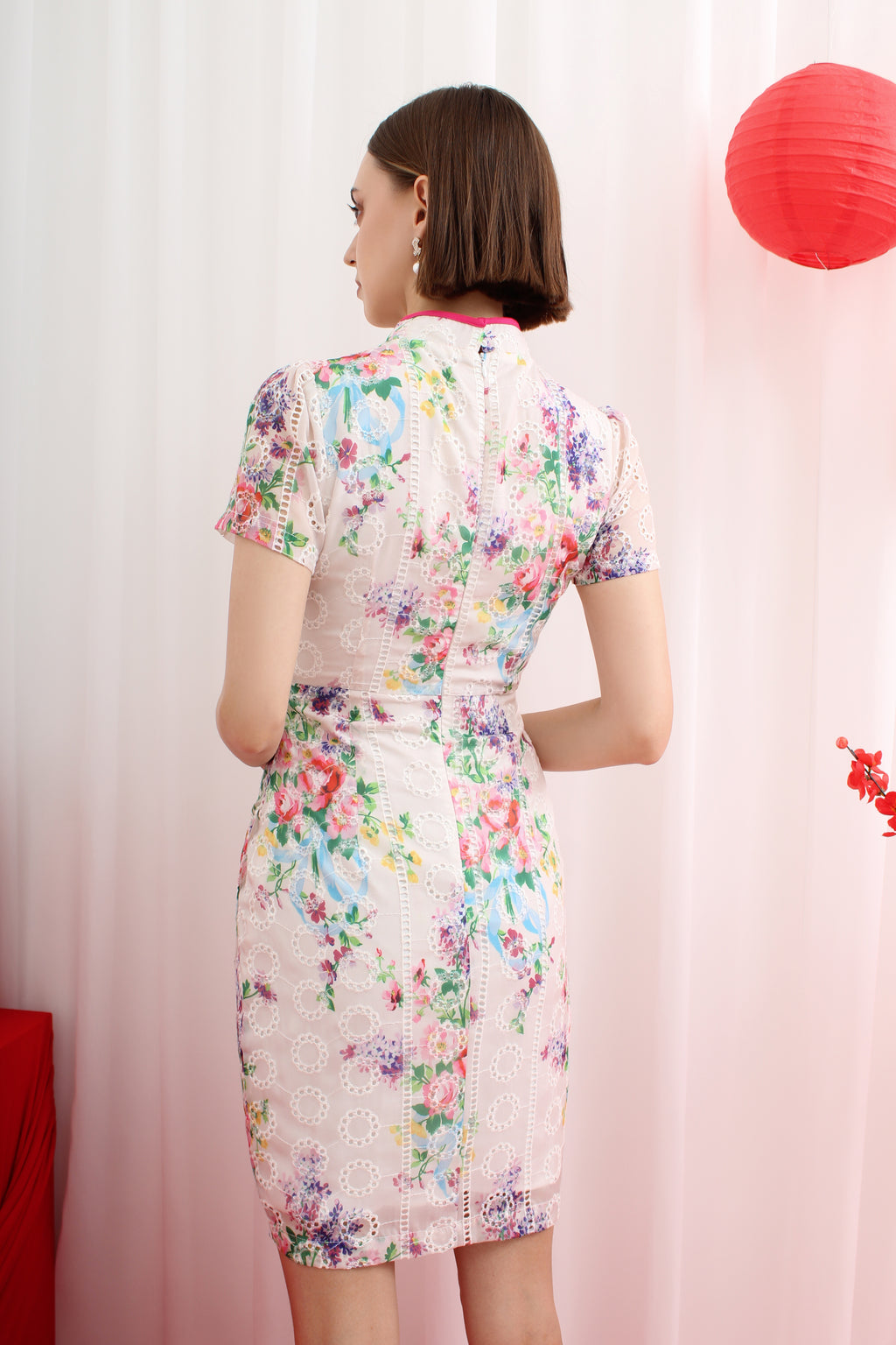 Ru Yi Eyelet Cheongsam