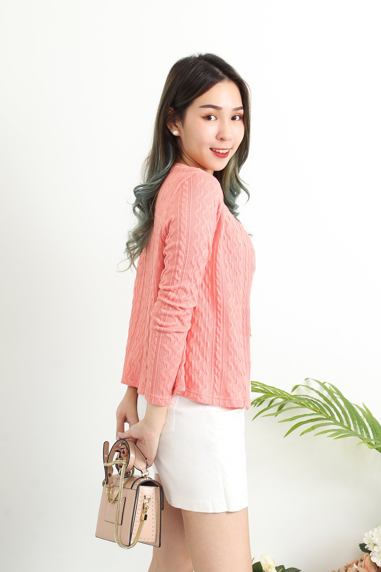 Arcelia Zip Up Knitted Top