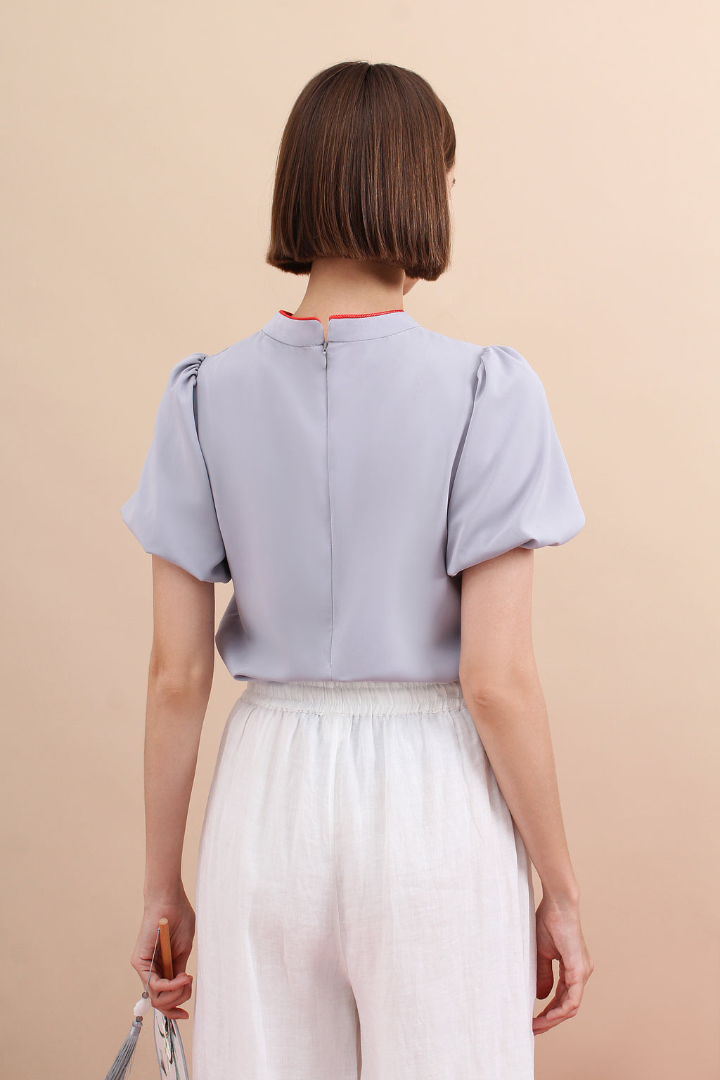 Blossom SilkTouch Embroidery Puff Sleeve Top