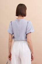 Blossom SilkTouch Embroidery Puff Sleeve Top