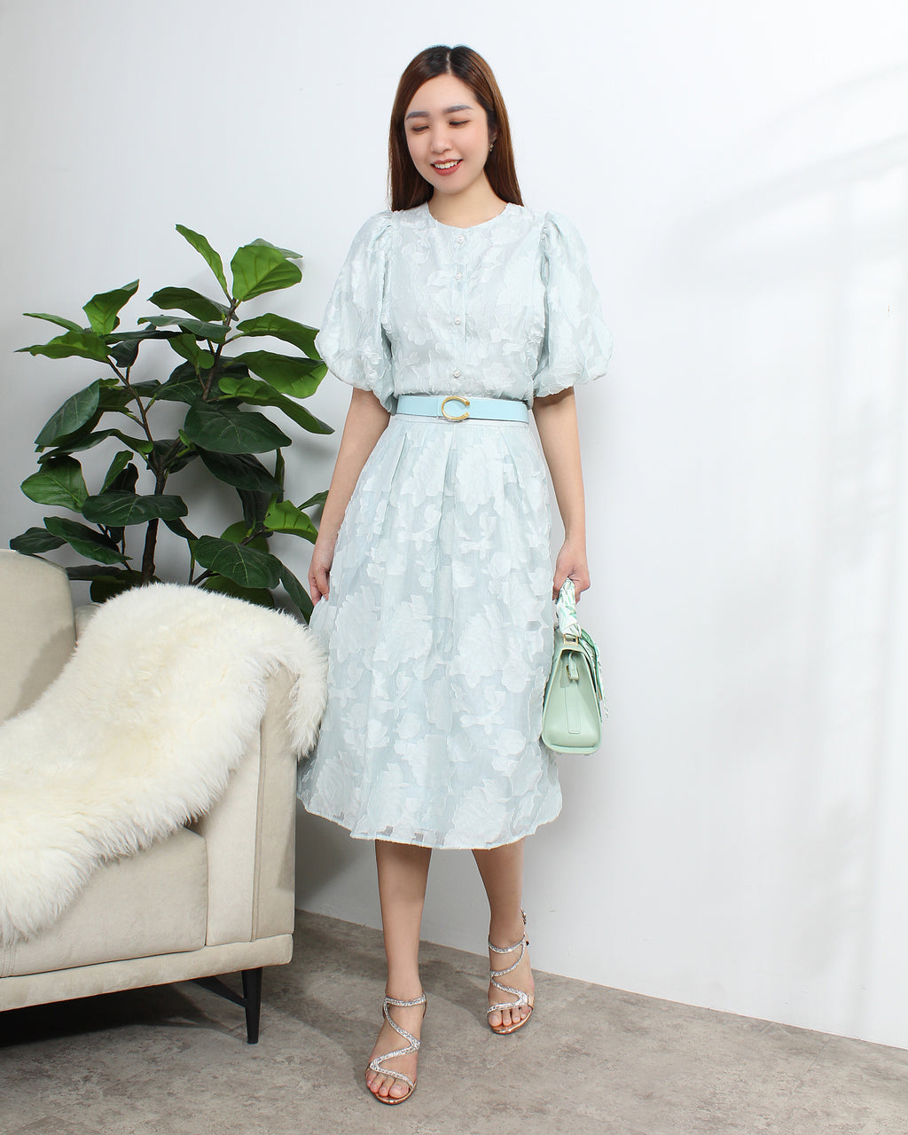 Textured Flare Dress