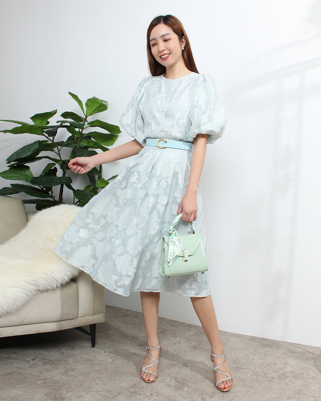 Textured Flare Dress