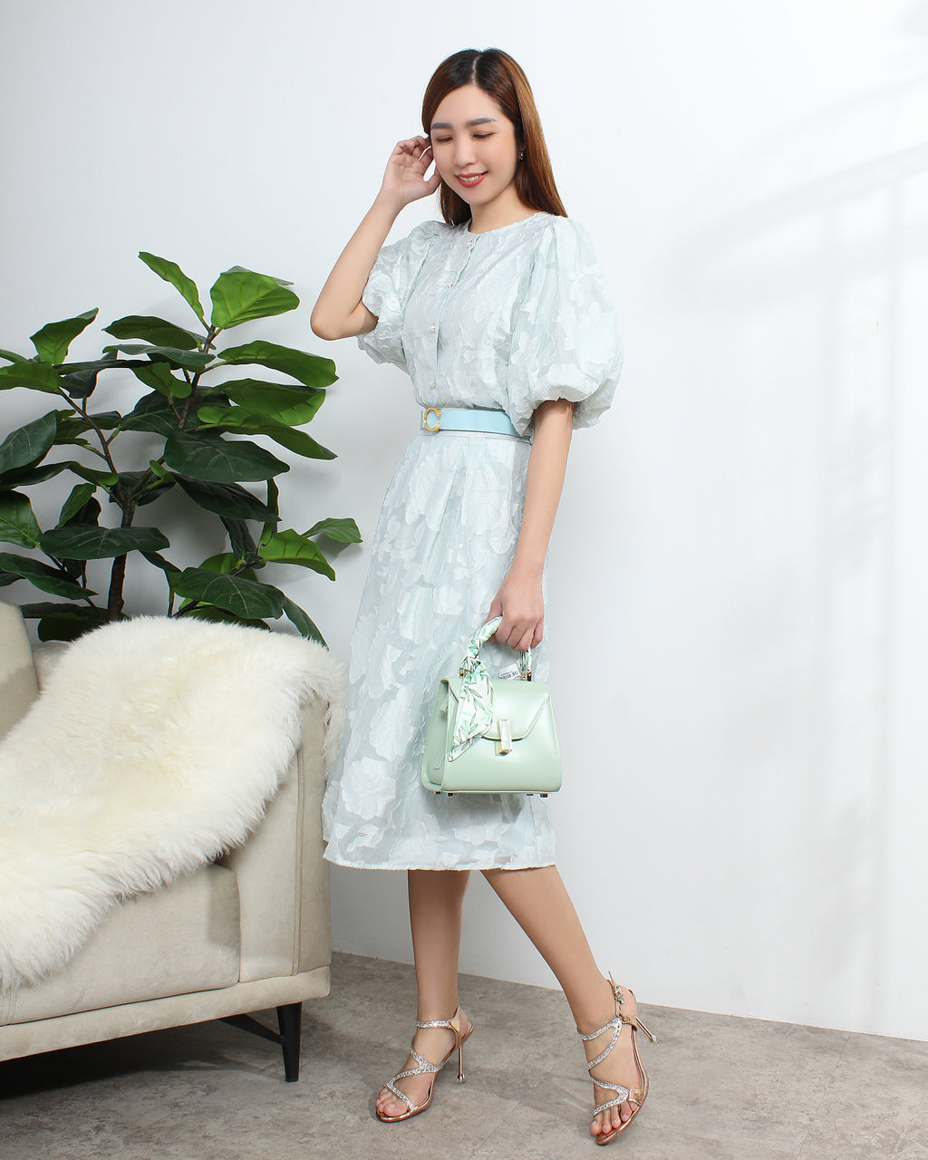 Textured Flare Dress