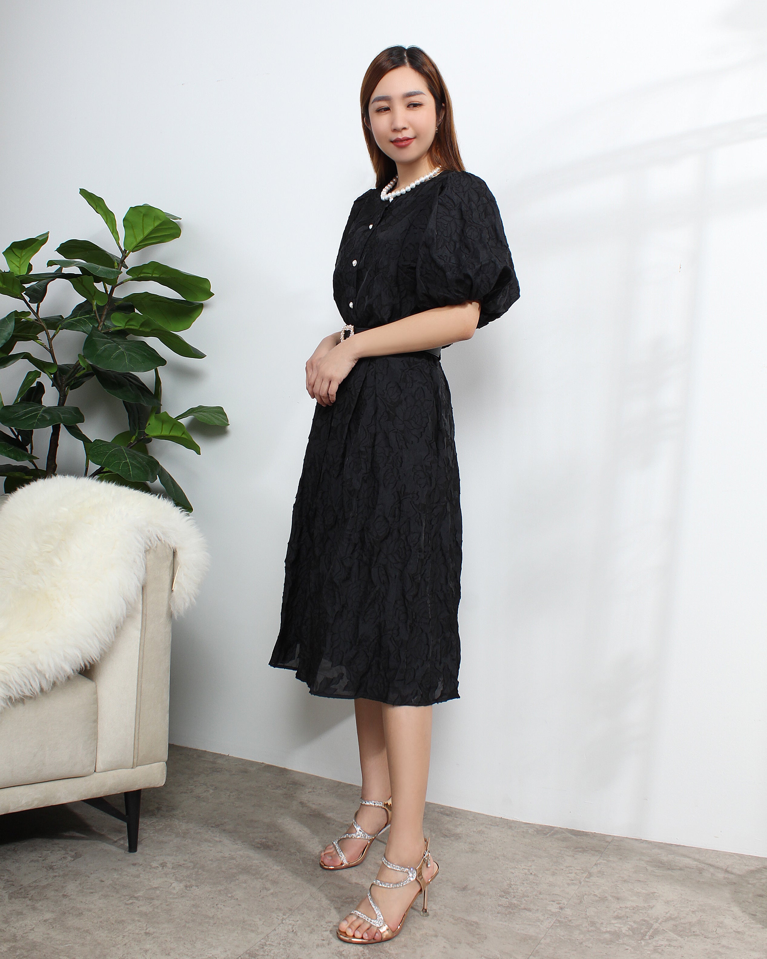 Textured Flare Dress