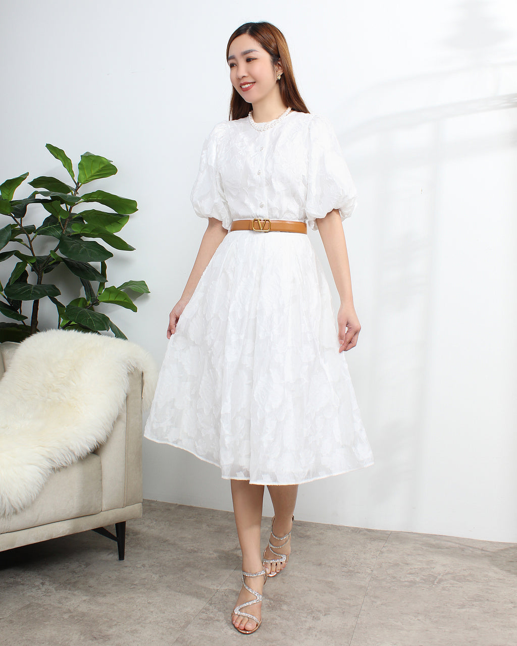 Textured Flare Dress