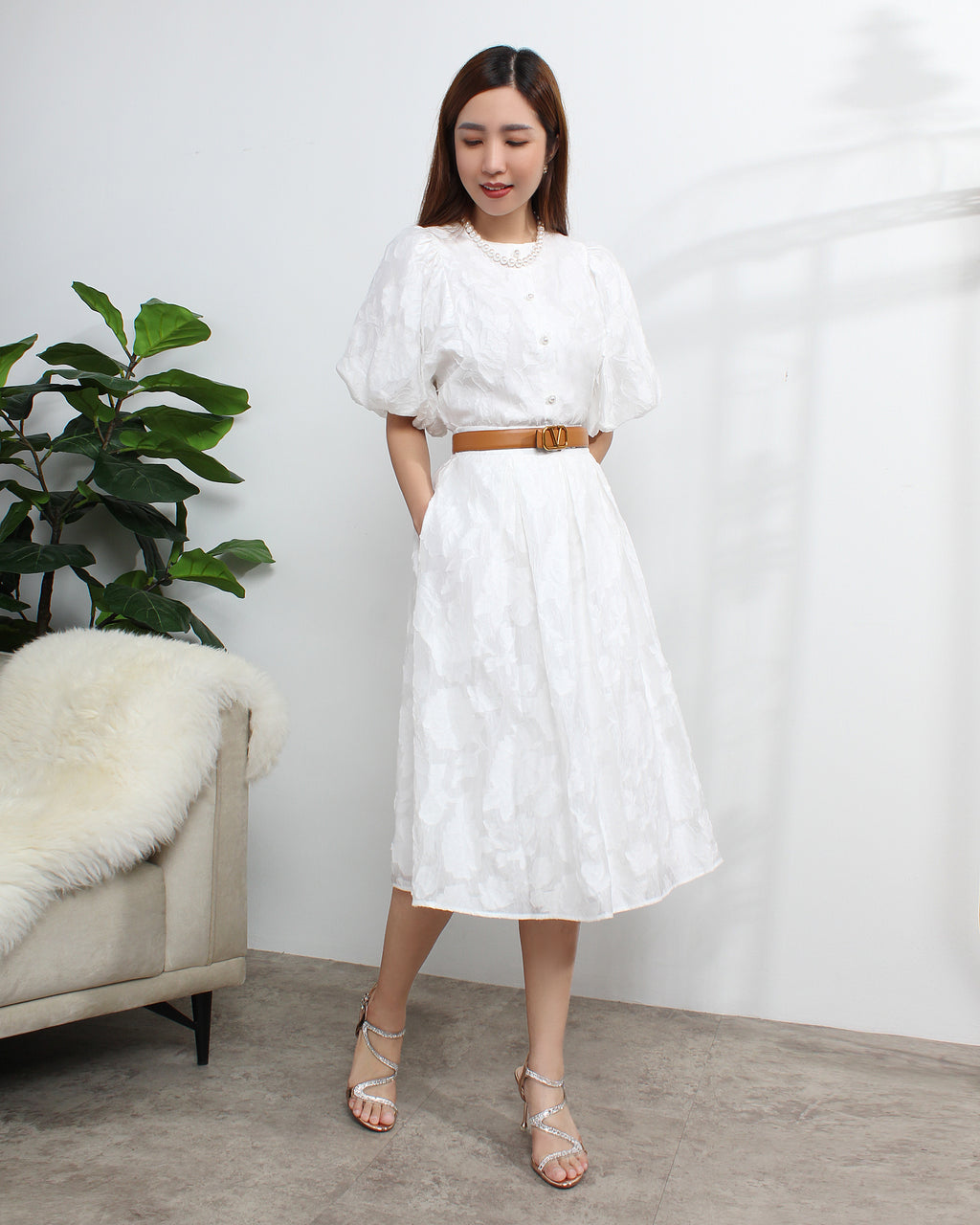 Textured Flare Dress