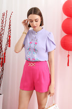 Floral Embroidered Cheongsam Top