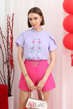 Floral Embroidered Cheongsam Top