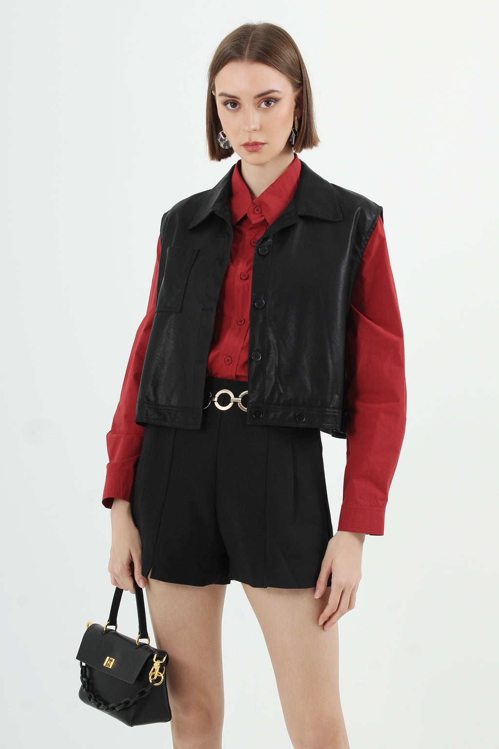 High Waist Belt Shorts