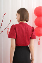 Lace Modern Mandarin Blouse (3XL size)