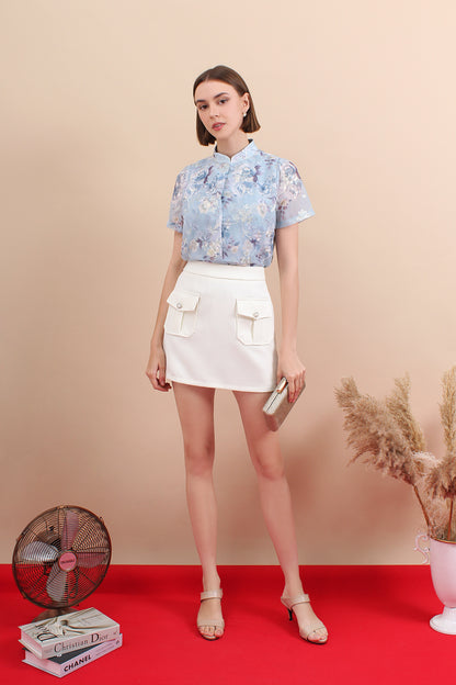 Mandarin Collar Blouse