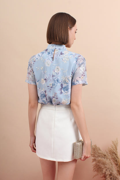 Mandarin Collar Blouse