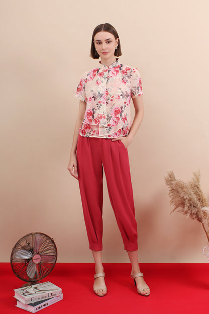 Mandarin Collar Blouse