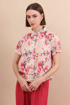 Mandarin Collar Blouse