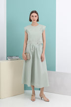 Mirella Structured Two-piece Midi Dress