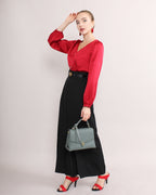 Front Slit Wide Leg Pants