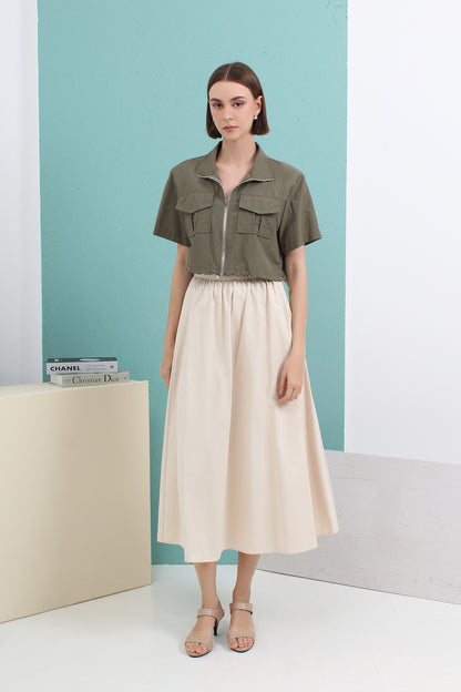 Mirella Structured Two-piece Midi Dress