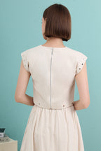 Mirella Structured Two-piece Midi Dress
