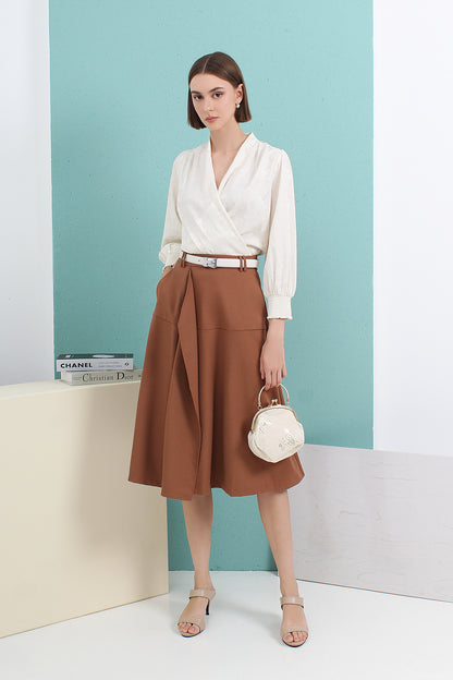 Flare Midi Skirt