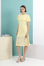 Lace Puff Sleeve Dress