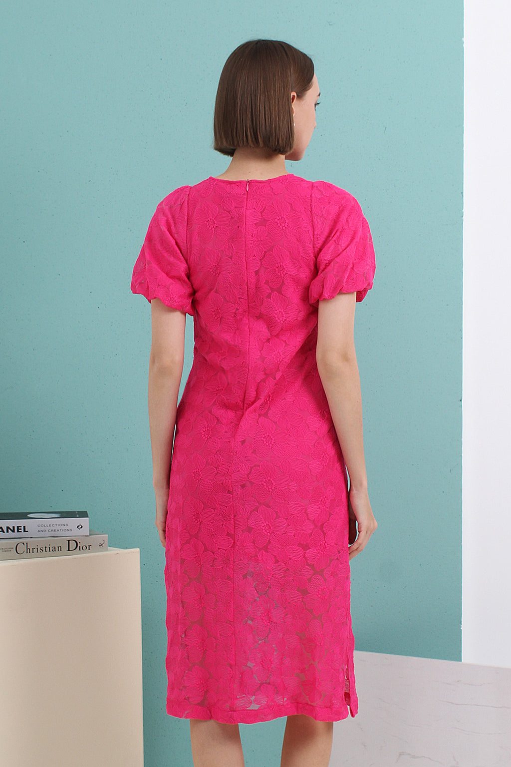 Lace Puff Sleeve Dress
