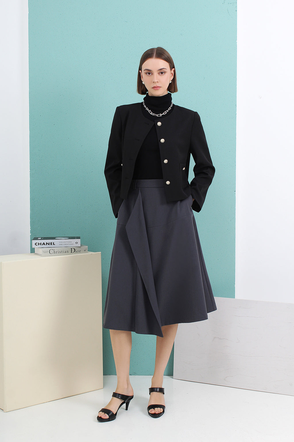 Flare Midi Skirt