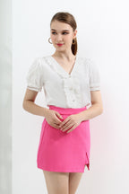 Side Slit Mini Skirt