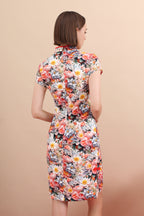Qing Lan Printed Cheongsam