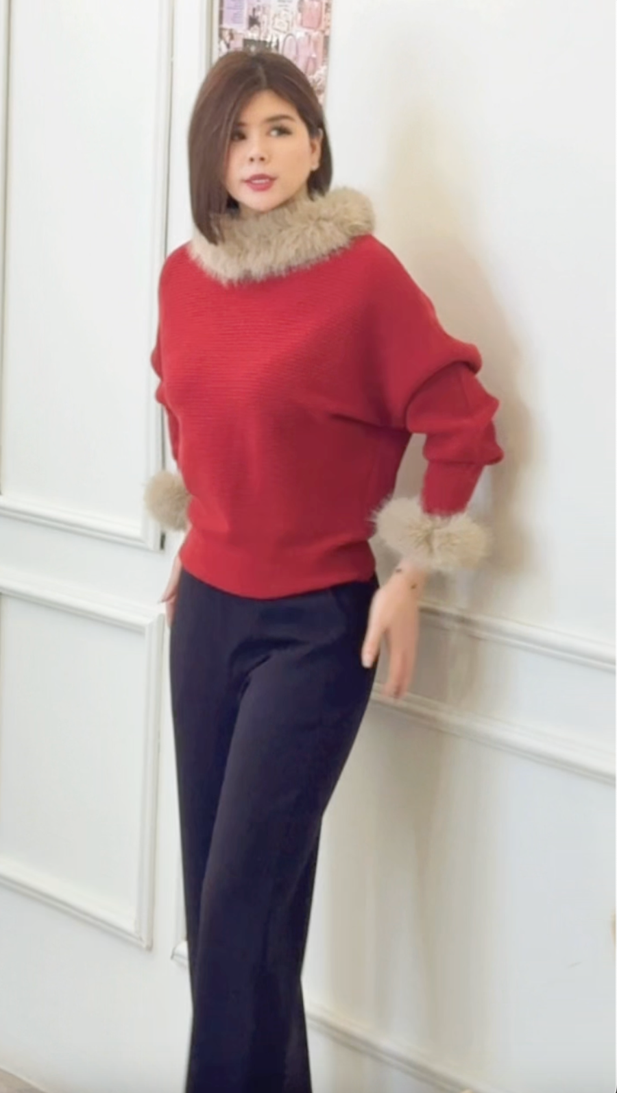 Faux Fur Sweater (Free size) FB LIVE PO