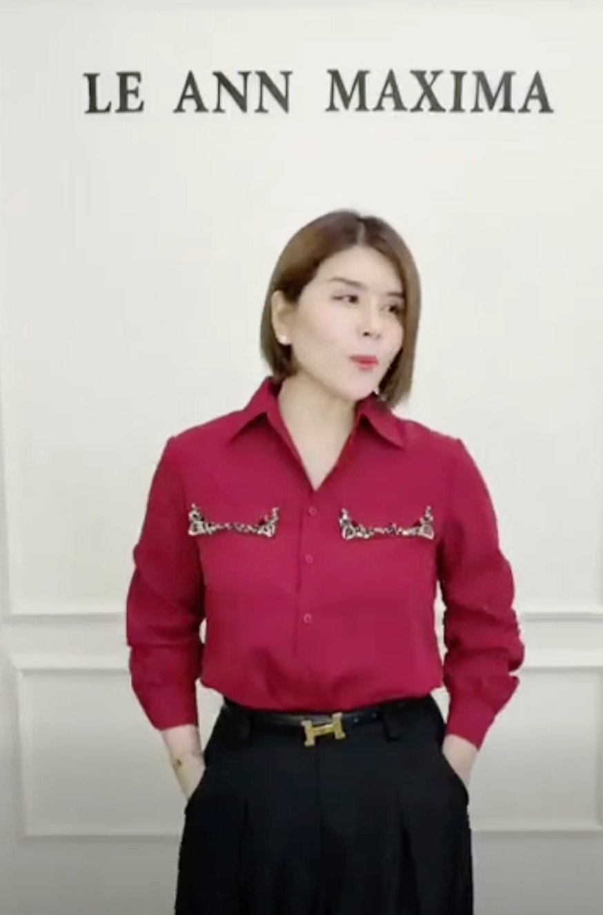 Button Shirt with Jewel Detailing