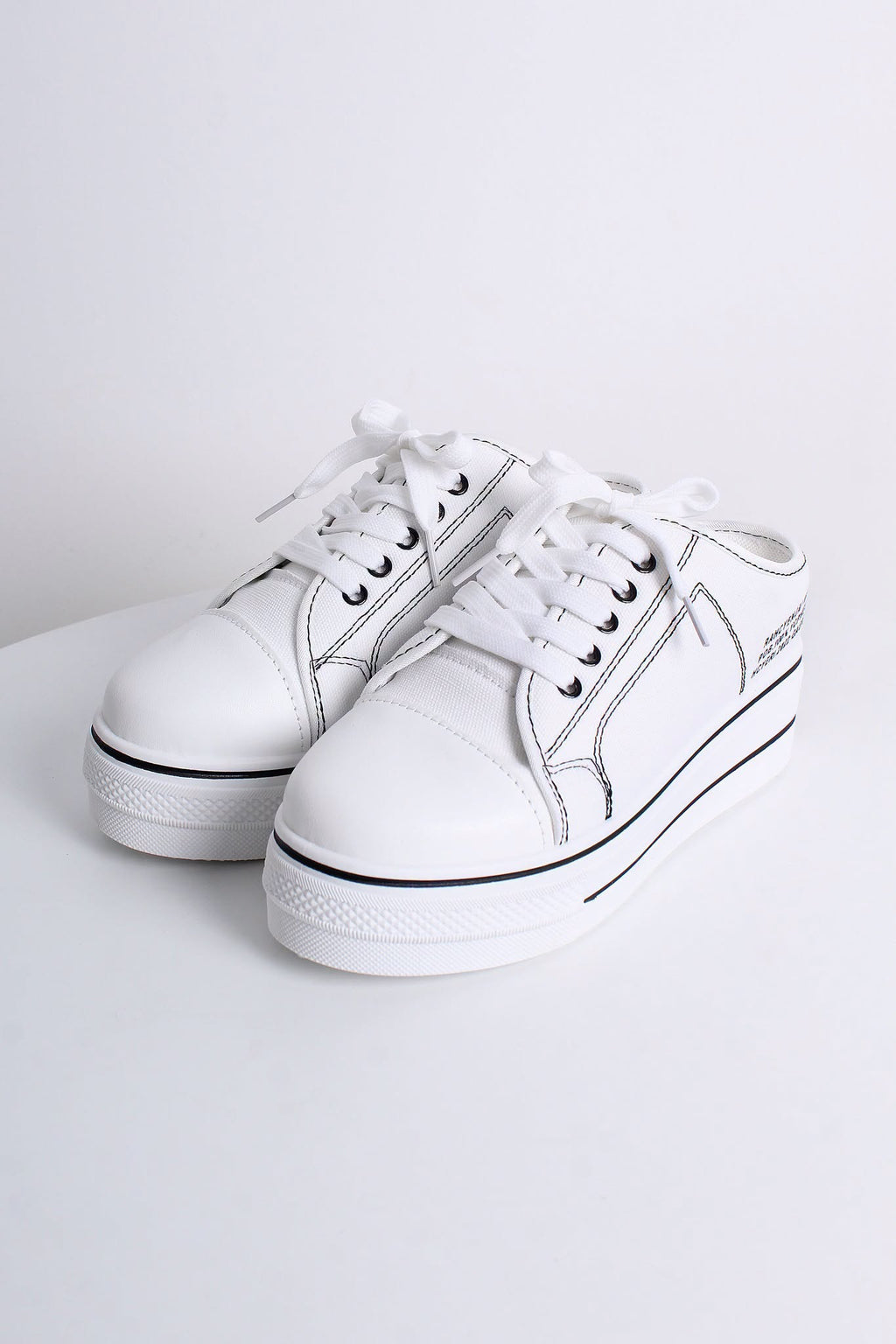 Black White Platform Women Sneakers