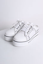 Black White Platform Women Sneakers