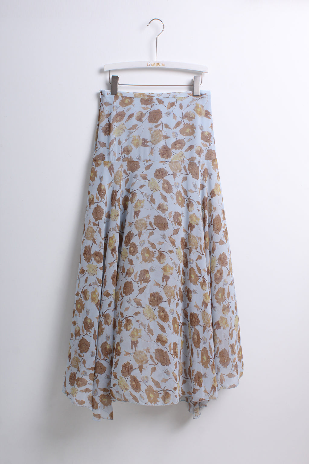 Soleia Floral Chiffon Maxi Skirt (L size)