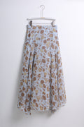 Soleia Floral Chiffon Maxi Skirt (L size)