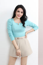 Square V Neck Top