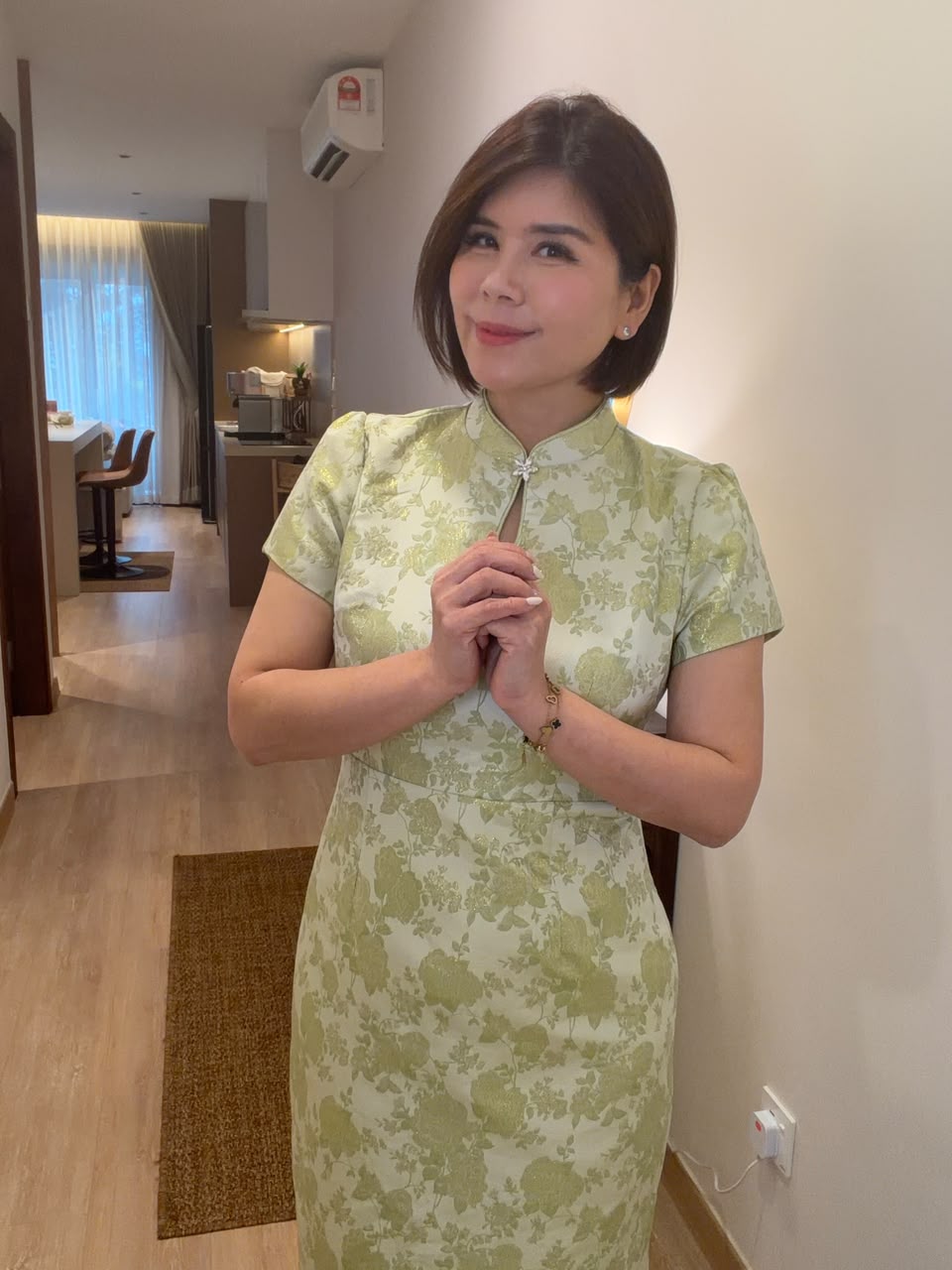 Opaline Garden Cheongsam