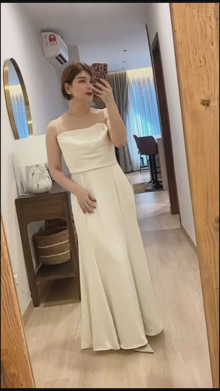 Kaia Satin Silk Maxi Dress