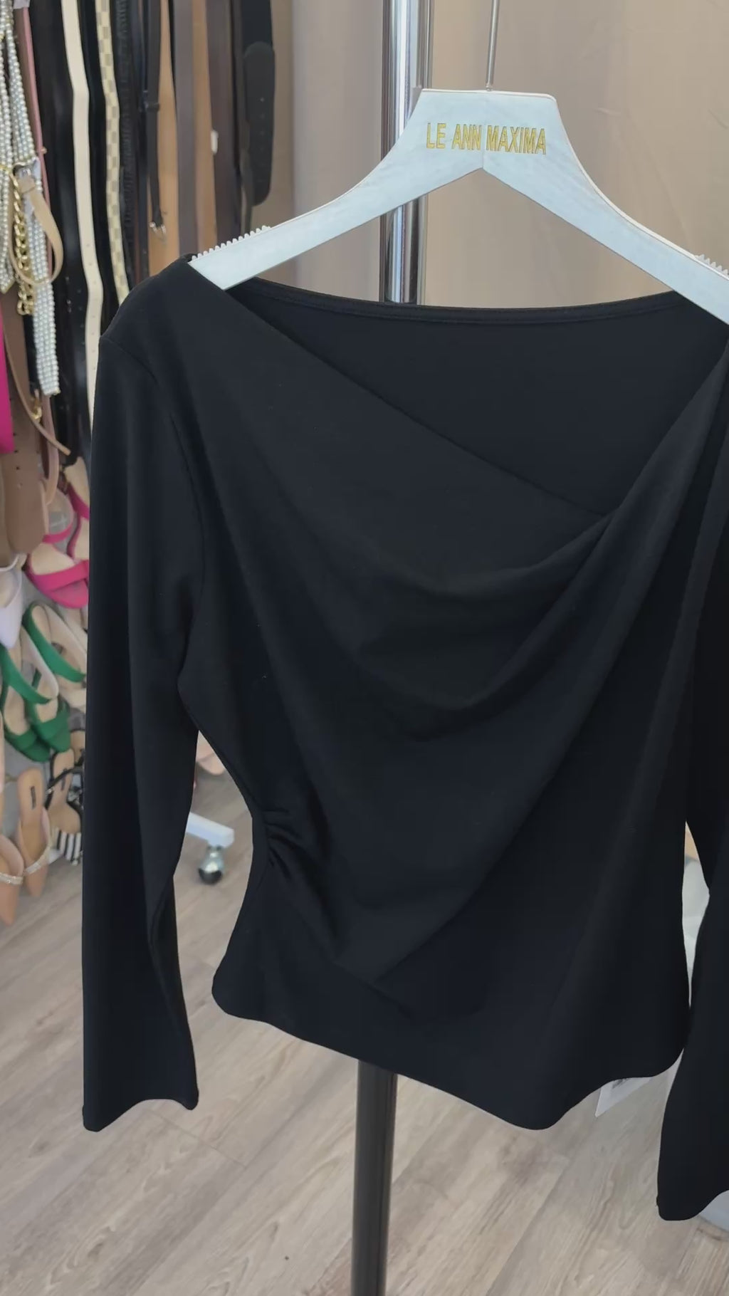 Ellie Draped Top FB LIVE PO