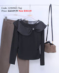 Big Bow Blouse in Black (L size)