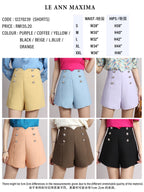 High Waist Buttoned Shorts